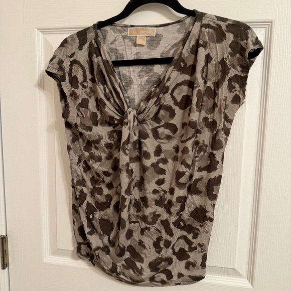 Michael Kors Gray and Army Green Top - Picture 1 of 4